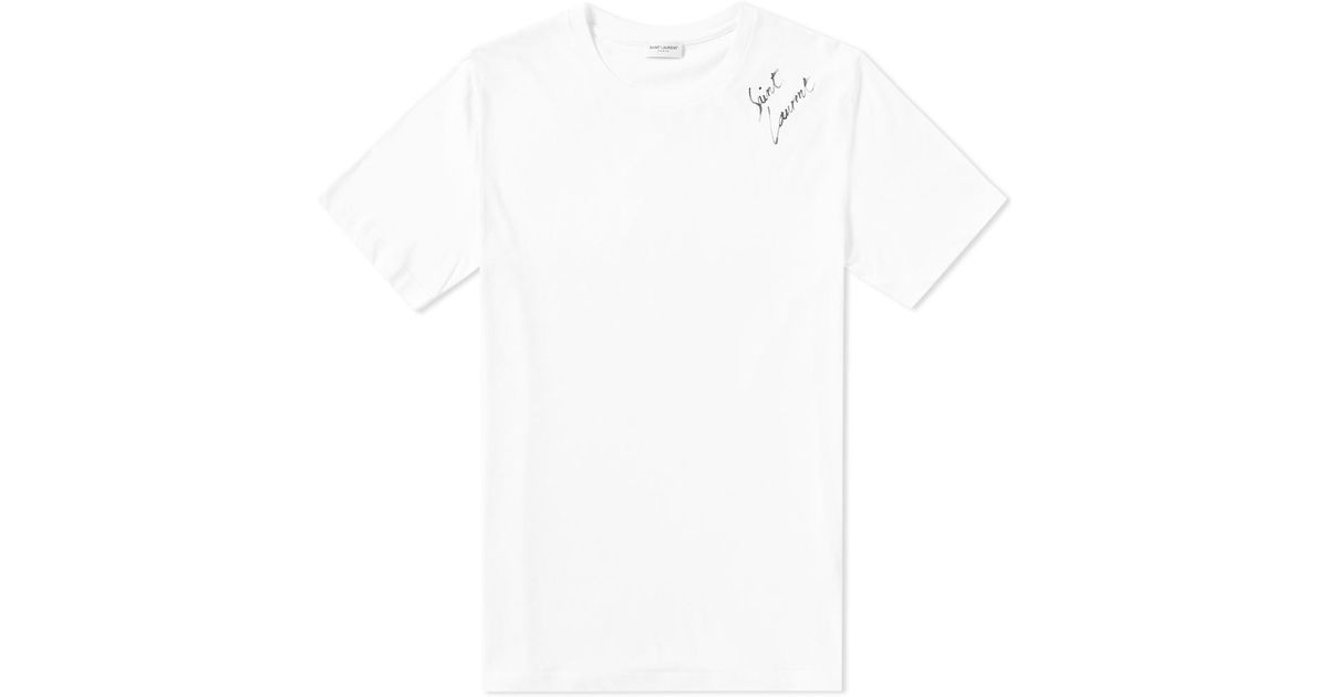 saint laurent script tee