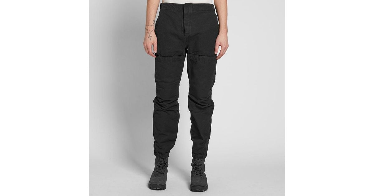 Yeezy Cotton Velcro Cargo Pant in Black 