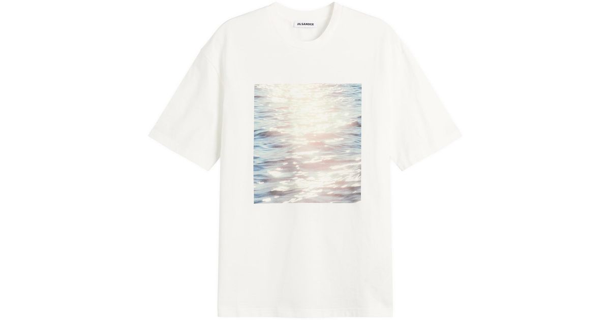 Jil Sander Wanderlust T-Shirt With Photograph Print in White | Lyst