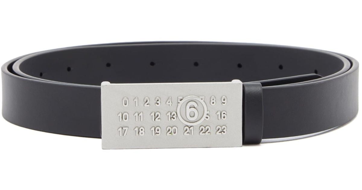 MM6 by Maison Martin Margiela Number Logo Belt in Black for Men | Lyst MM6 by Maison Martin Margiela Number Logo Belt in Black for Men | Lyst