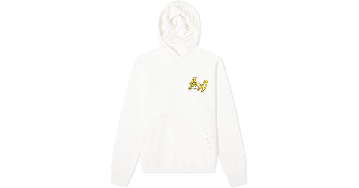 KENZO Archive Logo Popover Hoodie in White for Men Lyst UK