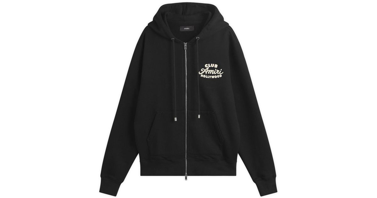 Amiri Club Zip Hoodie in Black for Men | Lyst
