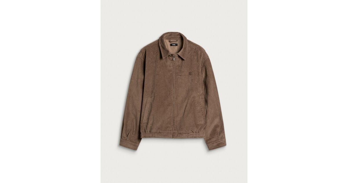 END. Cord Monogram Jacket in Brown for Men | Lyst