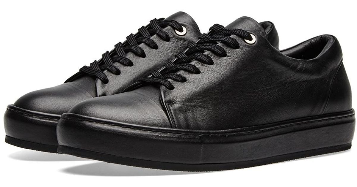 black plain sneakers