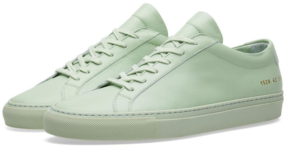 Common Projects 'original Achilles Low' Sneakers in Green for Men | Lyst