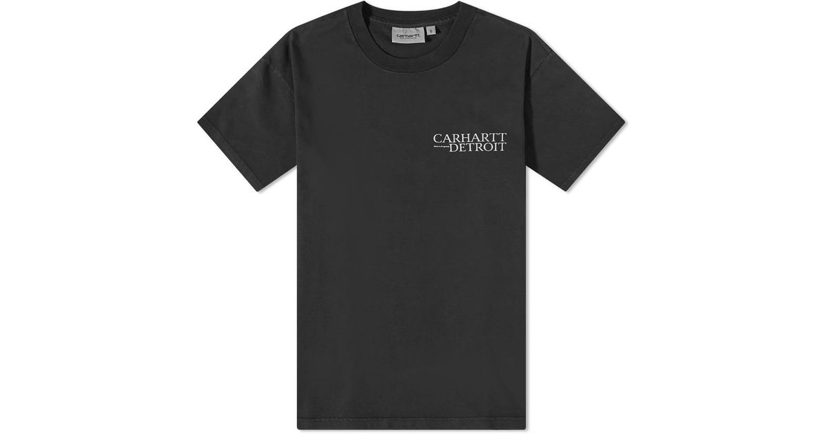 Carhartt WIP Cotton Undisputed T-shirt in Black/White (Black) for Men ...