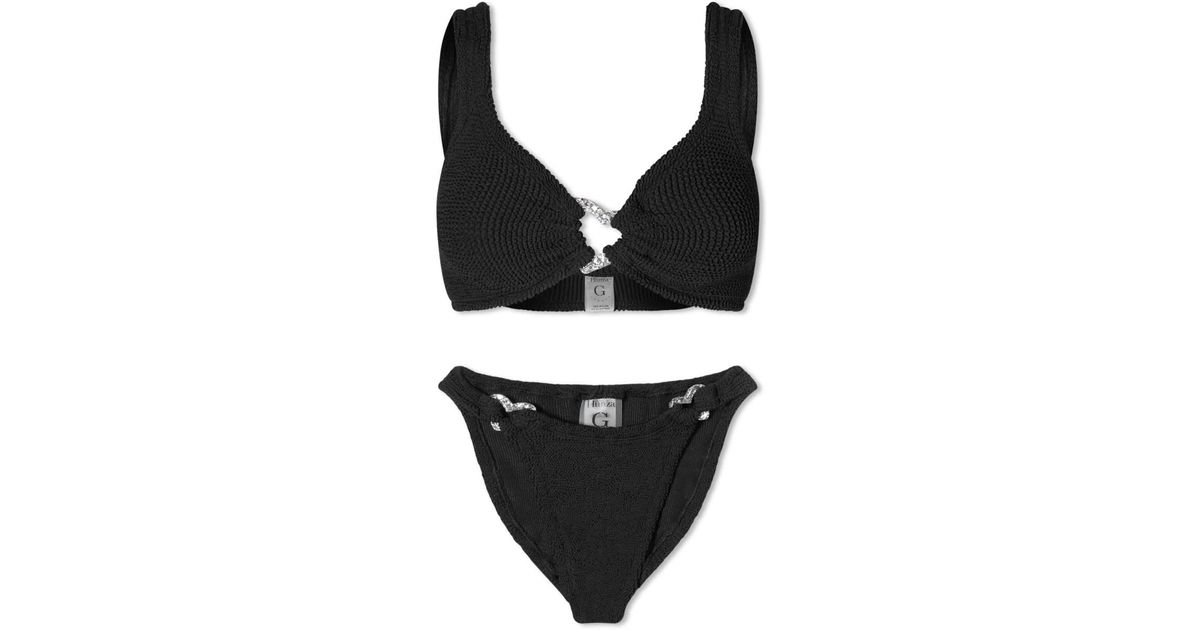 Hunza G Heather Bikini in Black Lyst
