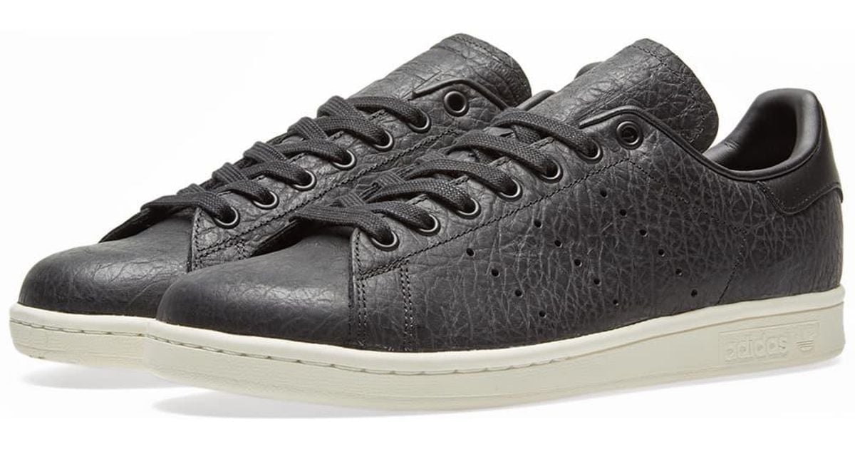 adidas Leather Stan Smith in Black for Men - Lyst