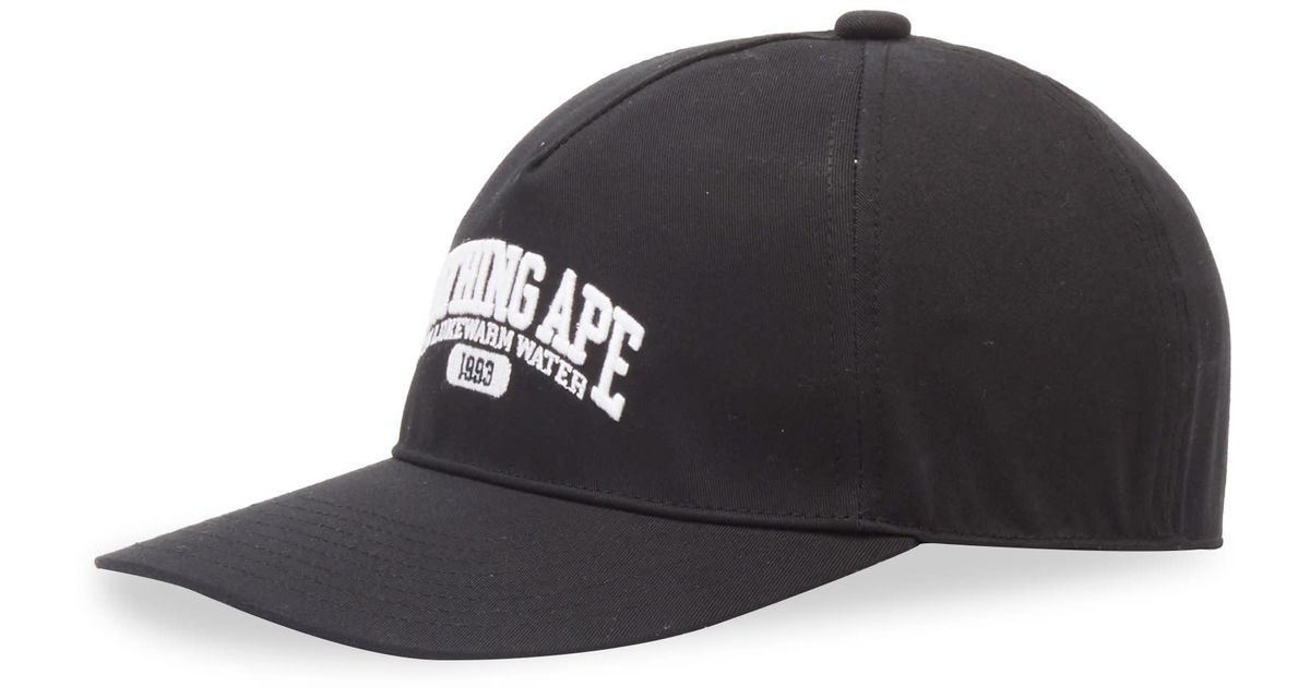 A Bathing Ape Logo Trucker Cap in Black for Men | Lyst UK