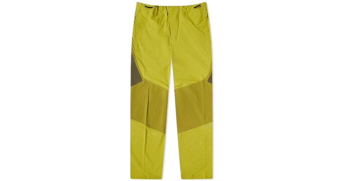 Arc'teryx System A Paltz Cargo Pant in Yellow for Men | Lyst