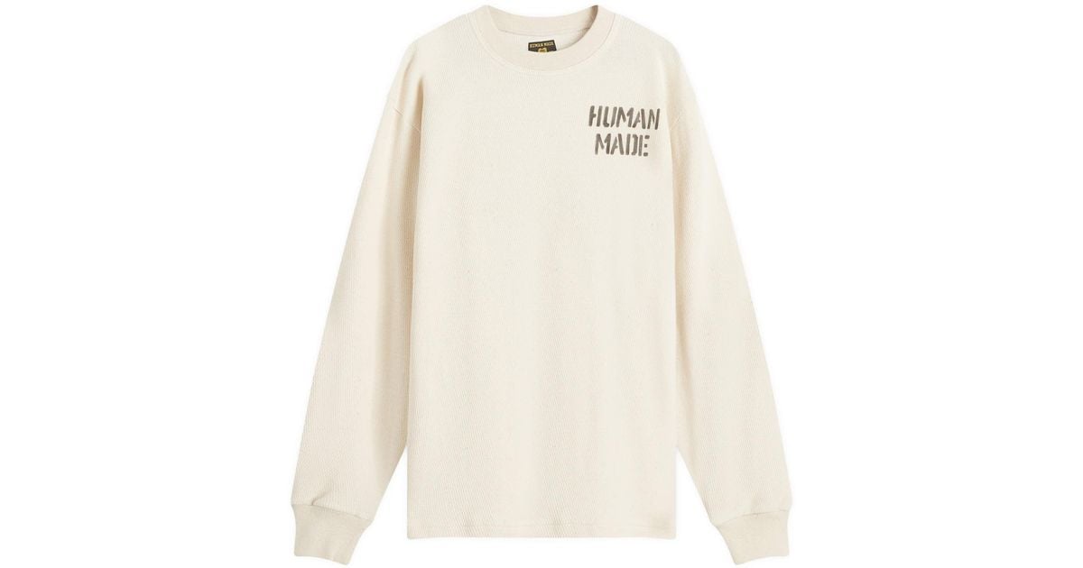 Human Made Thermal L⁄S T-Shirt in White for Men | Lyst UK HUMAN