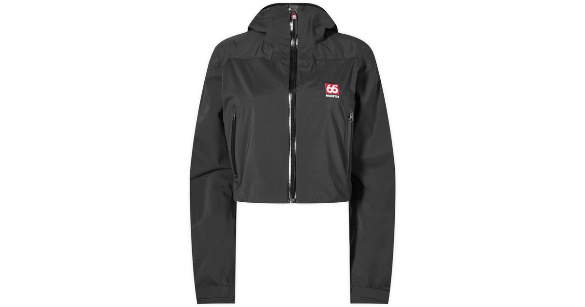 66 North Snaefell Crop Jacket in Black Lyst UK