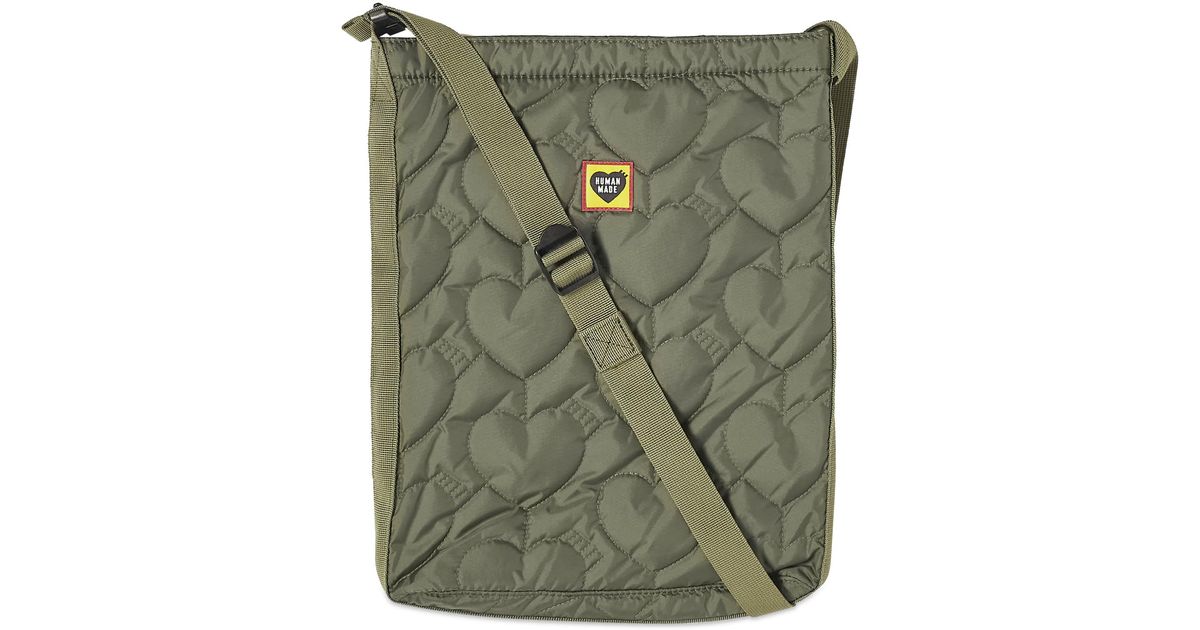 Human Made Heart Quilting Shoulder Bag in Green for Men | Lyst