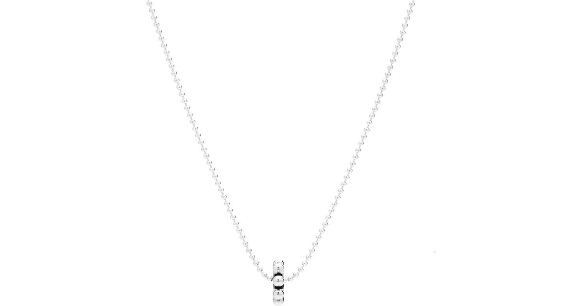 Metallic Orbit Pendant & Ball Chain Necklace