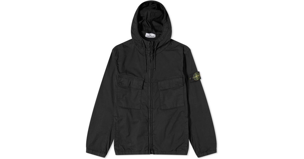 Stone Island Supima Cotton Twill Stretch-Tc Hooded Jacket in Stone Island Supima Cotton Twill Stretch-Tc Hooded Jacket in