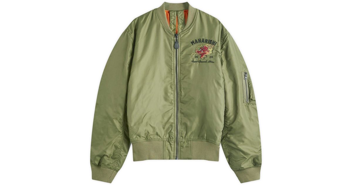 Maharishi Tour Dragon Map Ma1 Jacket in Green for Men Lyst