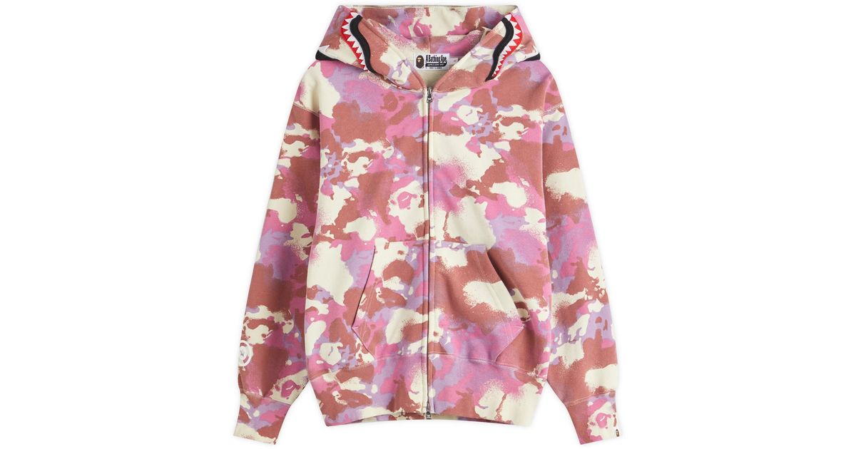 Bathing Ape Pink Hoodie Bape Shark Hoodie Pink Women Bape Hoodies 