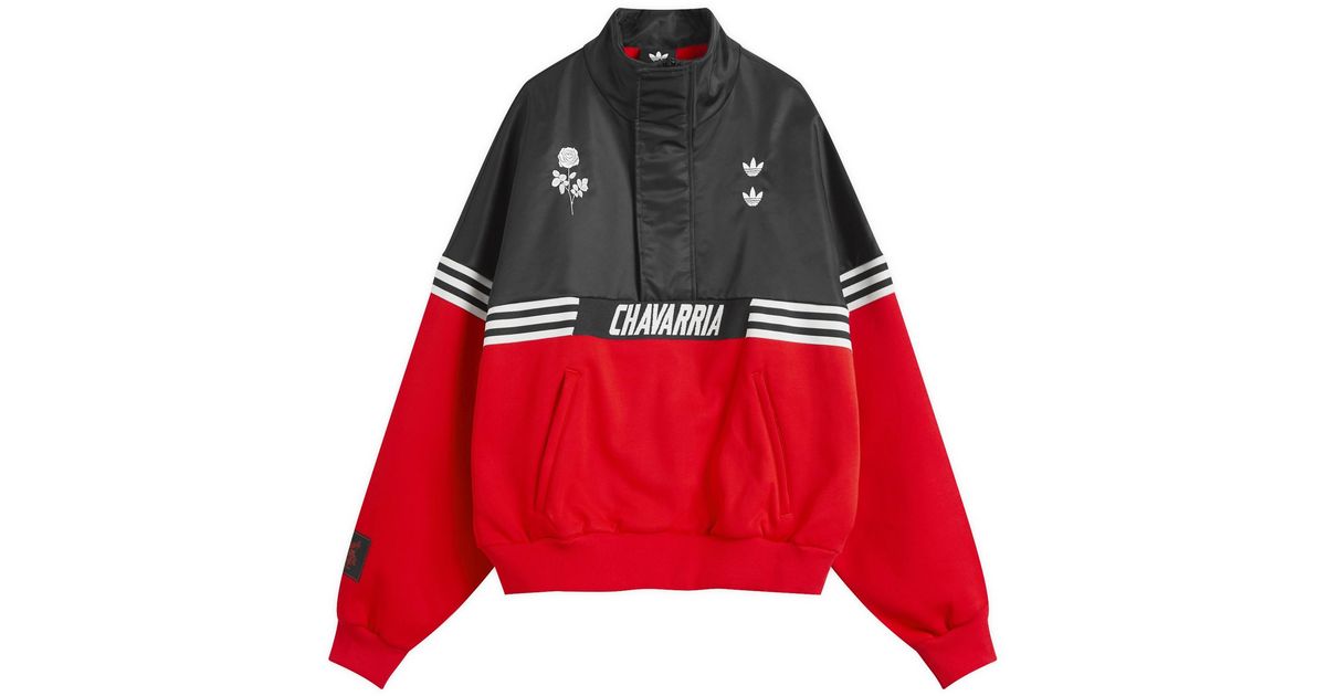 adidas X Willy Chavarria Gomez Half Zip in Red | Lyst