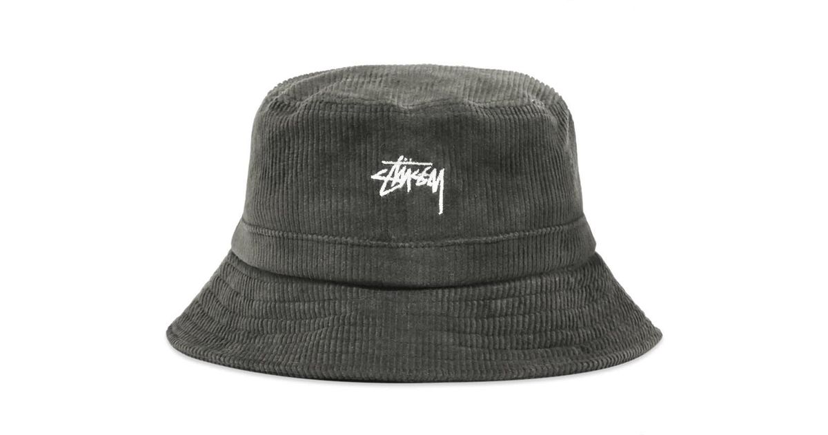 Stussy Corduroy Bucket Hat in Green for Men - Lyst