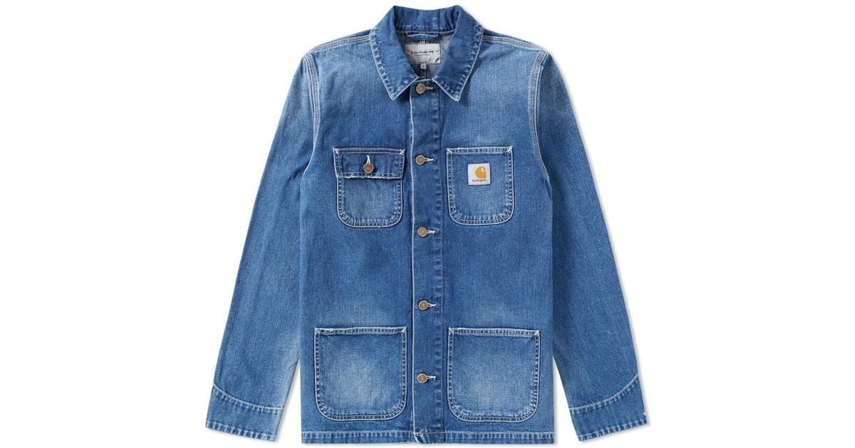 carhartt michigan denim chore coat