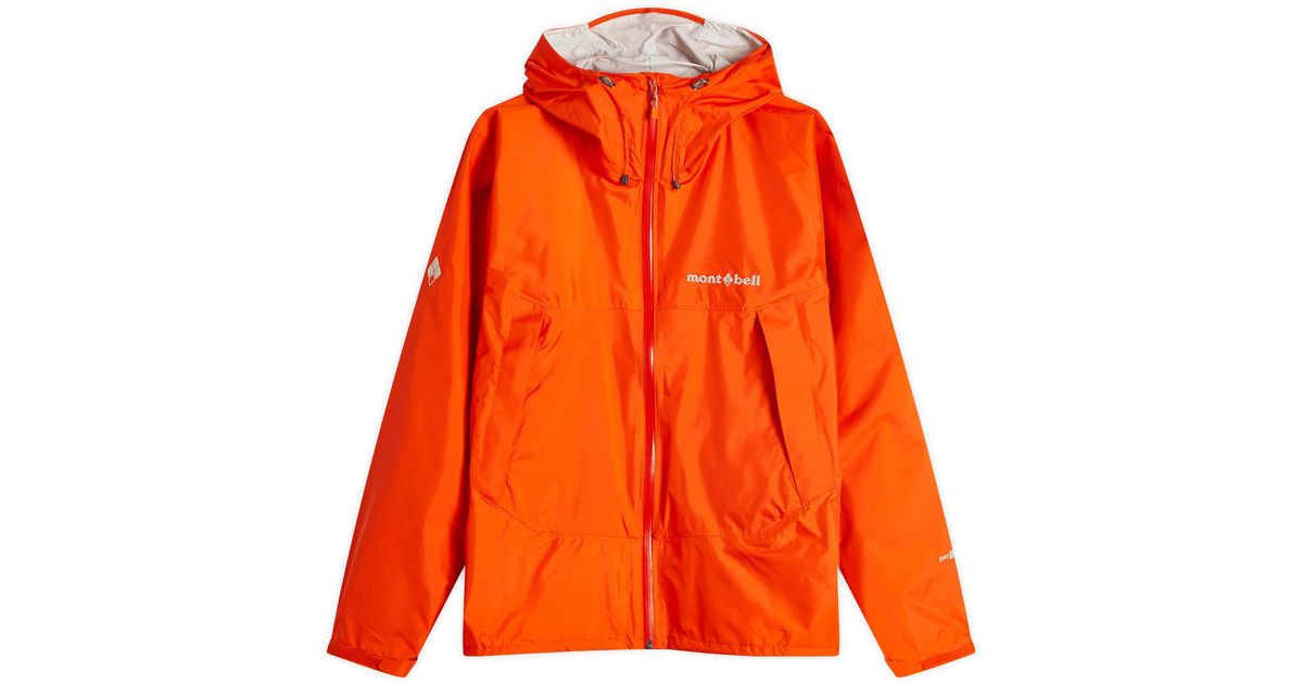 Montbell Rain Hiker Jacket in Orange for Men | Lyst UK