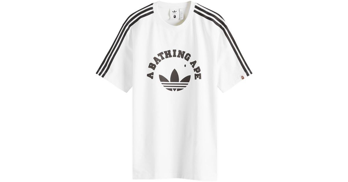 人気 ☆ADIDAS X BAPE☆ T-SHIRT WHITE - KR SIZING adidas X Bape T-Shirt in White | Lyst