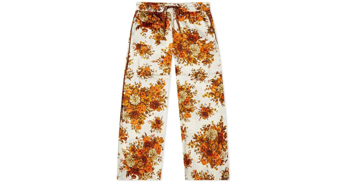 ALÉMAIS Alémais Derby Floral Printed Wide Leg Pant in Orange | Lyst