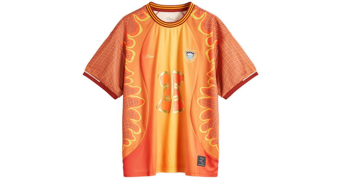 【関税込み】Dime オレンジ Holy Flame Jersey トップス Dime MTL(ダイム)/ HOLY FLAME JERSEY -3.COLOR- | E.S.P.