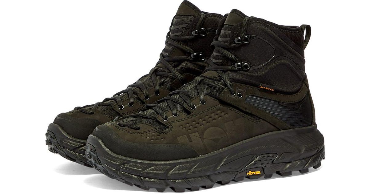 Hoka One One Leather Tor Ultra Hi Wp Jp In Black For Men Lyst
