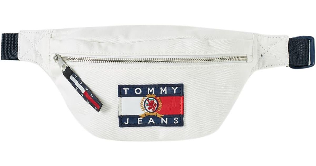 tommy jeans bum bag white