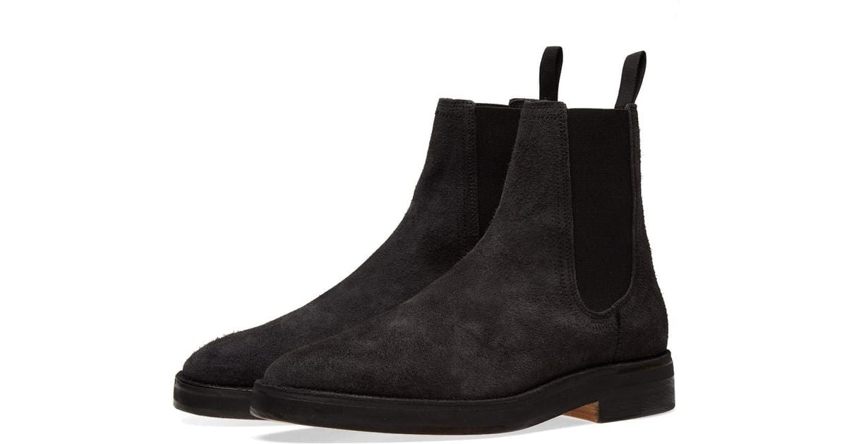 Yeezy Suede Chelsea Boot in Black for 