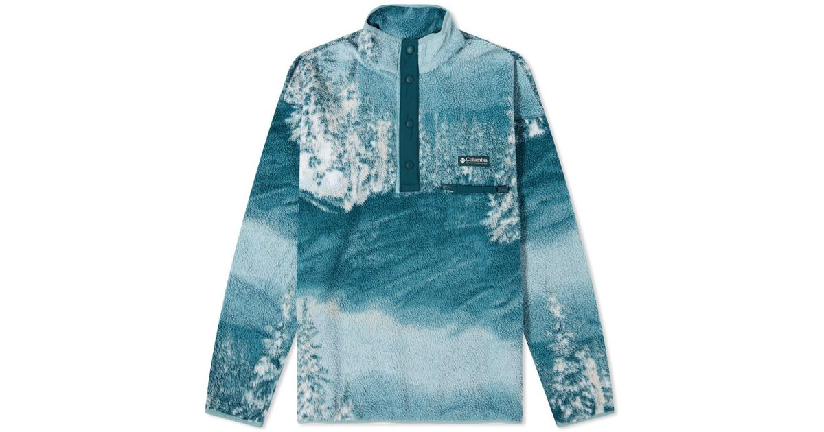 Columbia Helvetia Ski Print Half Snap Streetwear Fleece, Night