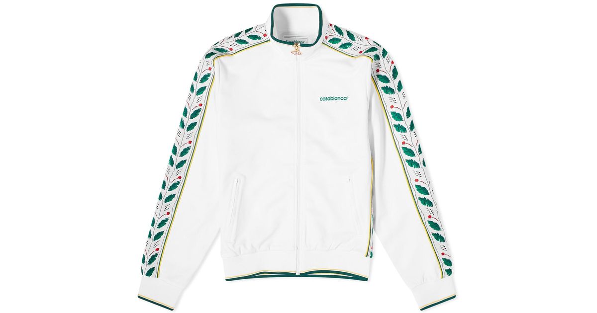 CASABLANCA Laurel Track Jacket in White for Men | Lyst