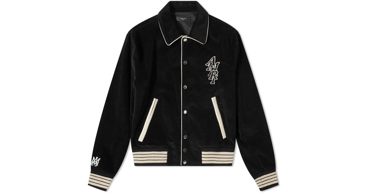 Amiri Corduroy Teddy Jacket in Black for Men | Lyst