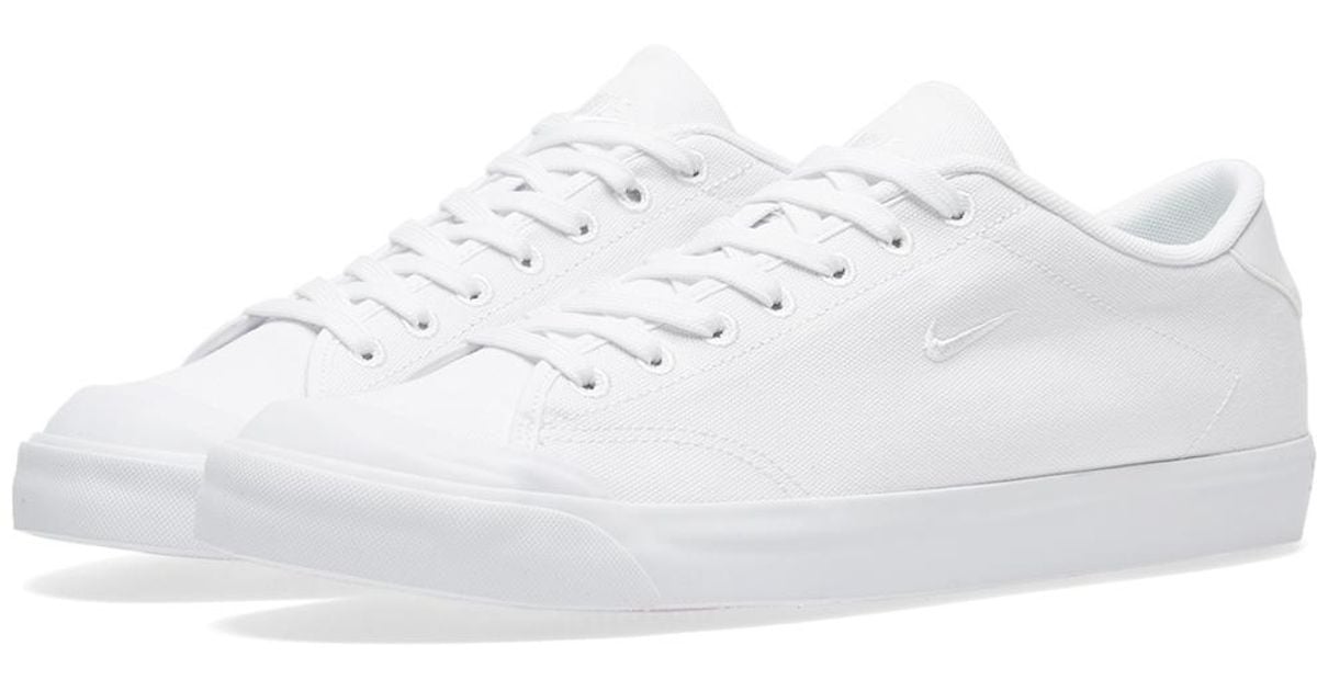 Nike All Court 2 Low Canvas in White 