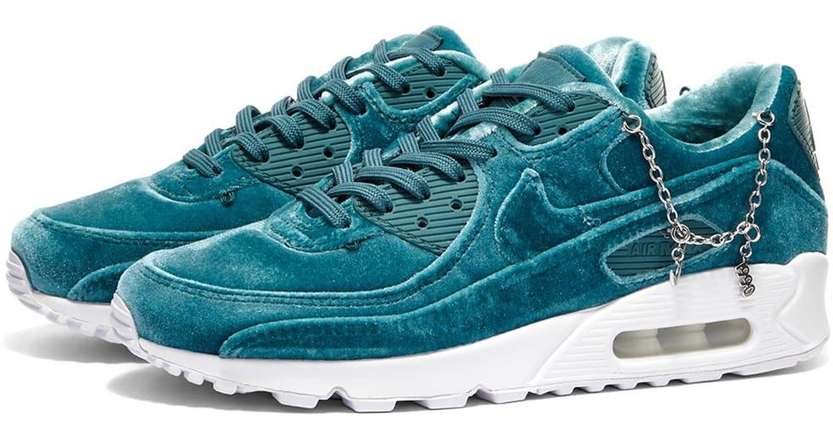 Nike Velvet W Air Max 90 Prm 'jewelry' Sneakers in Green/Silver/White  (Green) | Lyst