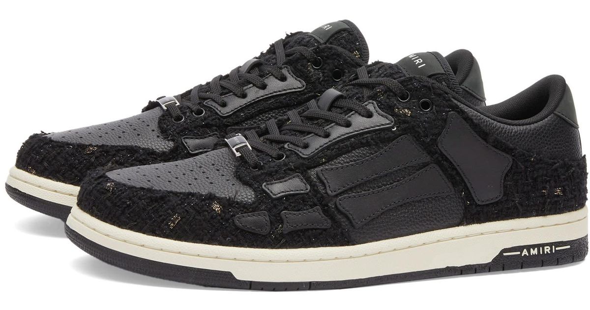 Amiri Boucle Skel Low Sneakers in Black for Men | Lyst