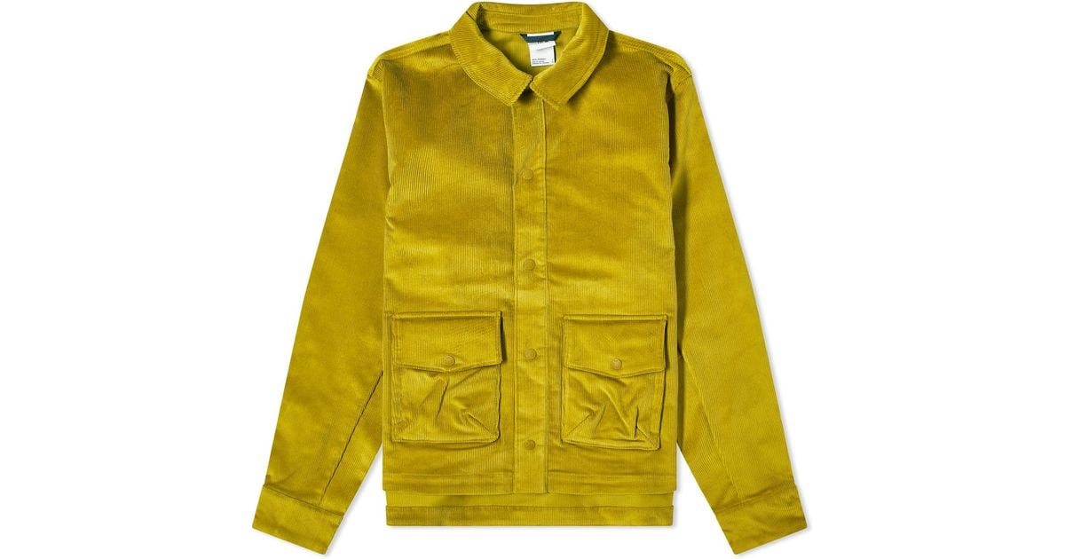Mens yellow corduroy jacket sale