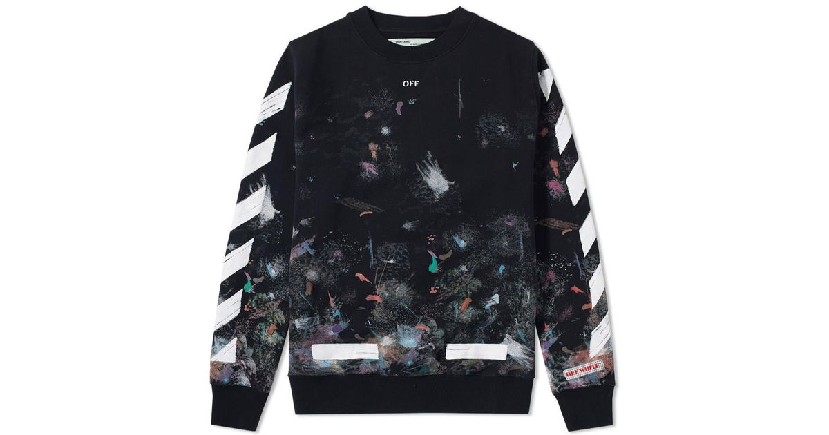 off white galaxy brushed sweatshirt