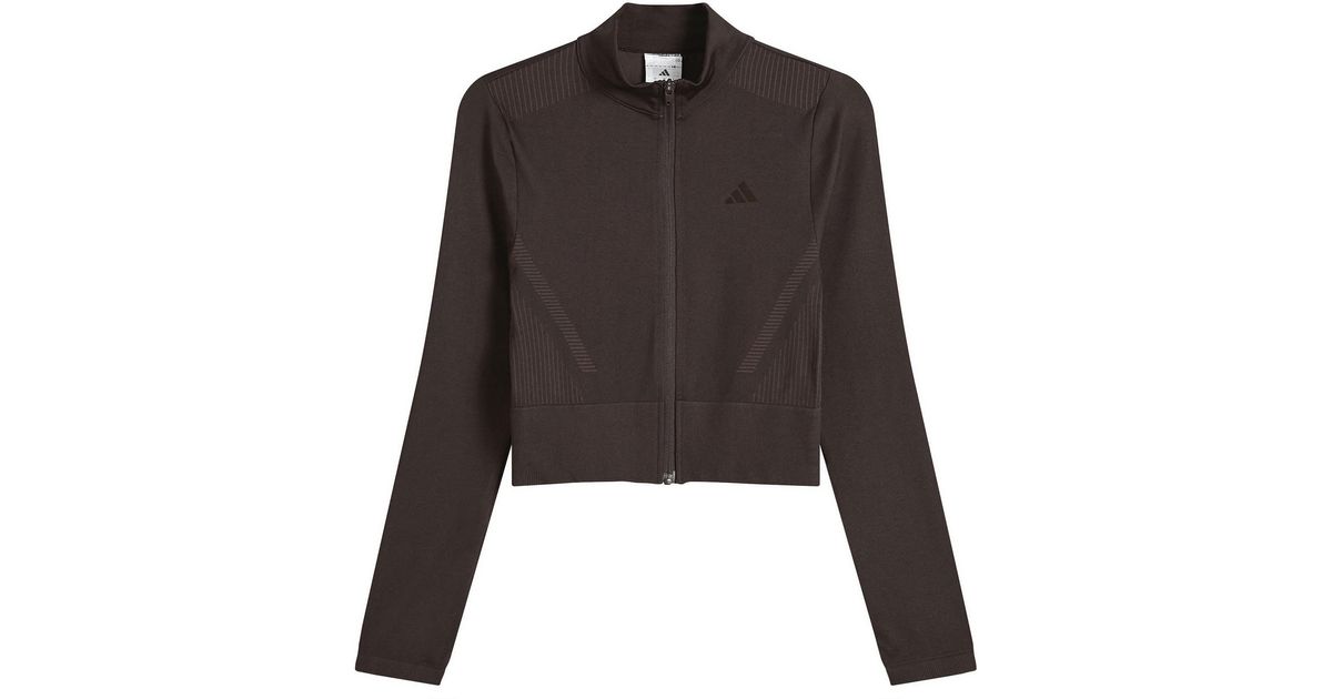 adidas Knit Jacket in Black | Lyst