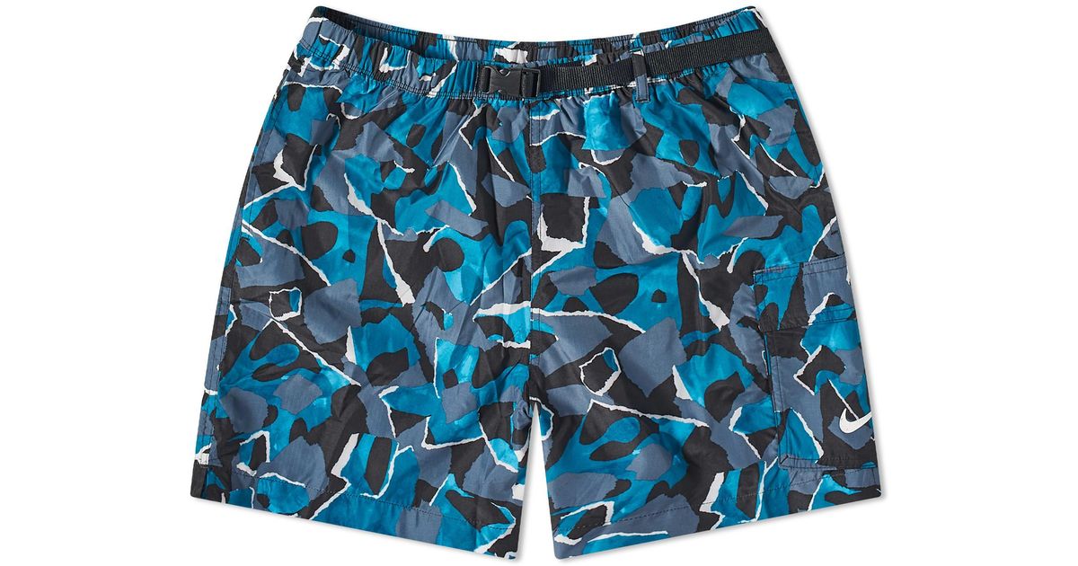 Nike Shred Camo Voyage 5" Cargo Shorts in Blue for Men | Lyst
