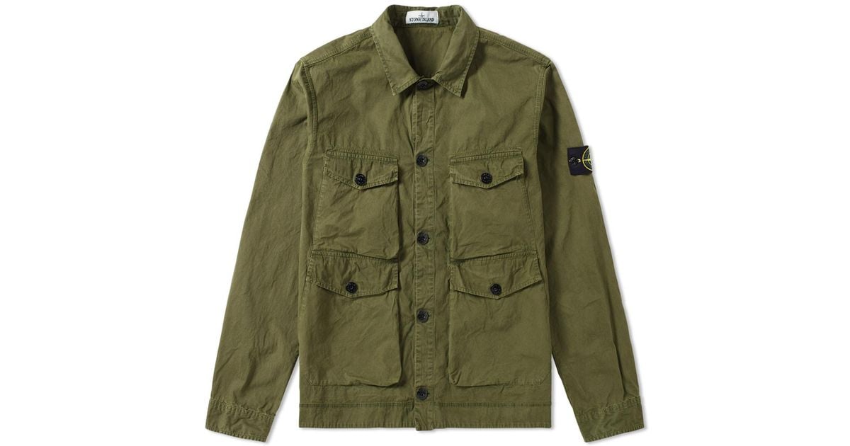 stone island tela overshirt