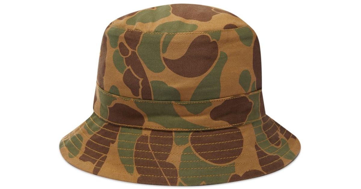 Universal Works Cotton Camo Bucket Hat for Men | Lyst UK
