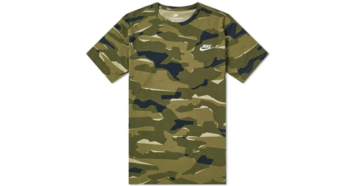 nike green camo shirt