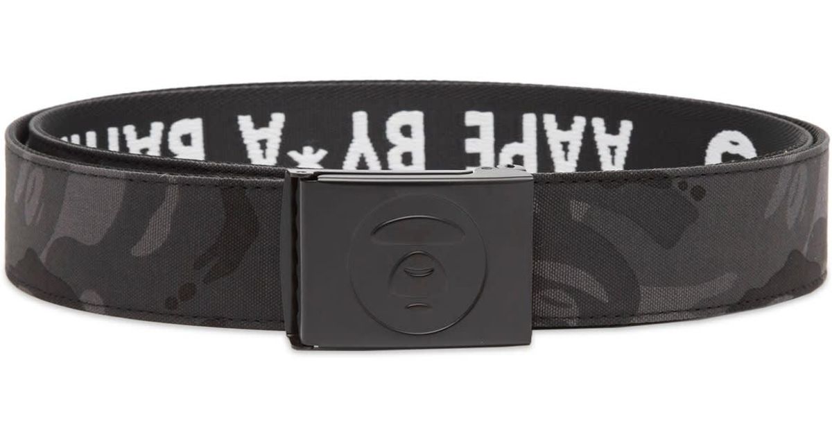 Aape By A Bathing Ape Aape Now Reversible Camo Belt in Black for