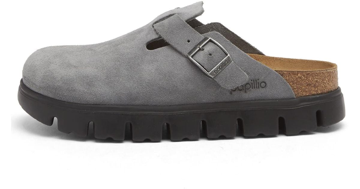 Birkenstock Boston Chunky Leve Clog in Gray | Lyst