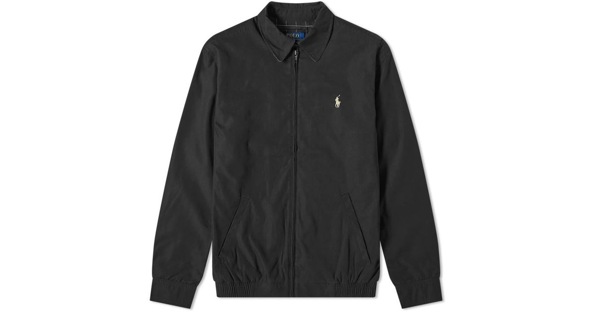 polo harrington jacket black