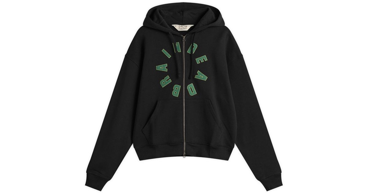 Brain Dead Collegiate Zip Hoodie in Black for Men | Lyst