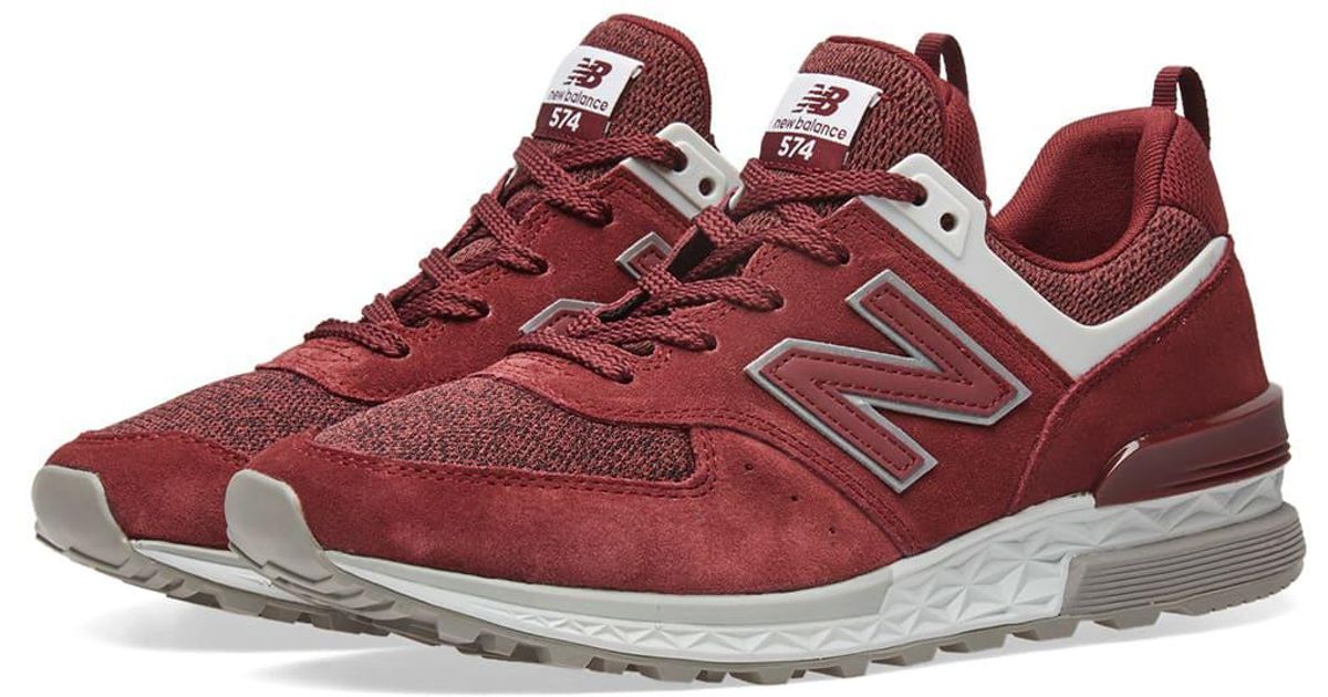 New Balance Suede Ms574ce in Burgundy 