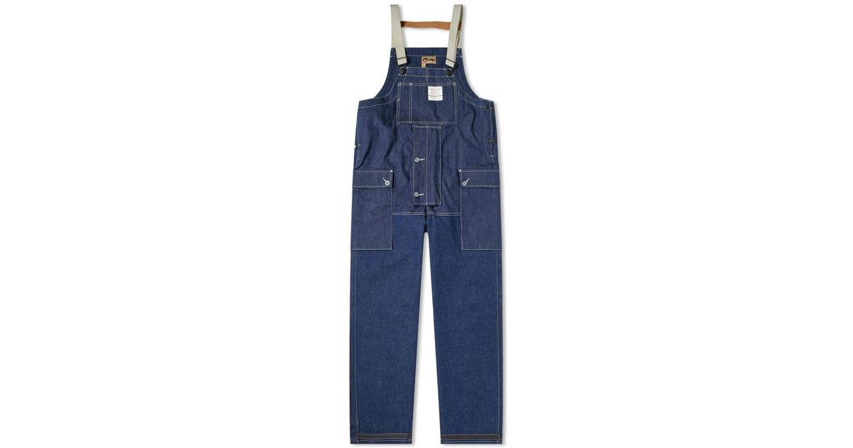 Nigel Cabourn X Lybro Japanese Denim Naval Dungaree in Blue for 